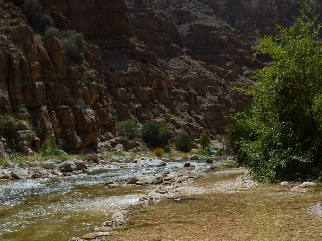 Wadi Shab Tour from Sur Oman โ rocky canyon and turquoise pools